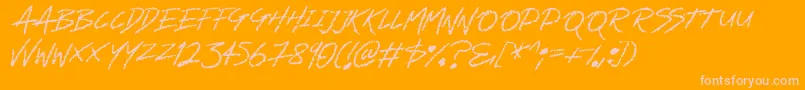 Ghastly Font – Pink Fonts on Orange Background