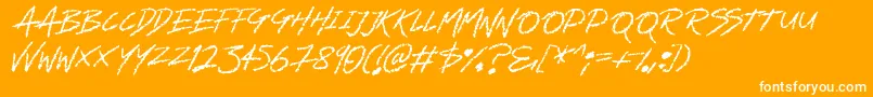 Ghastly Font – White Fonts on Orange Background