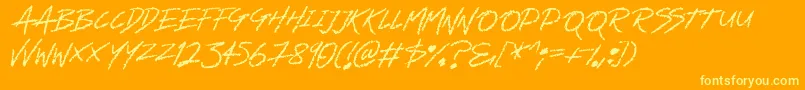 Ghastly Font – Yellow Fonts on Orange Background
