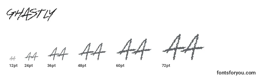 Размеры шрифта Ghastly (127886)