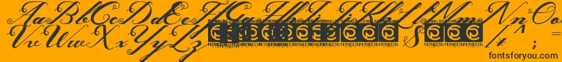 Ghaya FreeVersion Font – Black Fonts on Orange Background