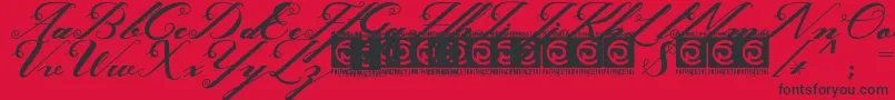 Ghaya FreeVersion Font – Black Fonts on Red Background