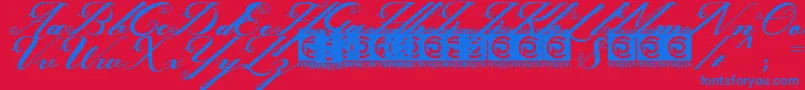 Ghaya FreeVersion Font – Blue Fonts on Red Background