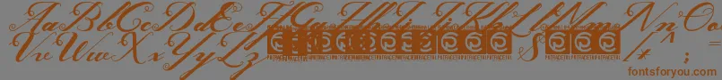 Ghaya FreeVersion Font – Brown Fonts on Gray Background