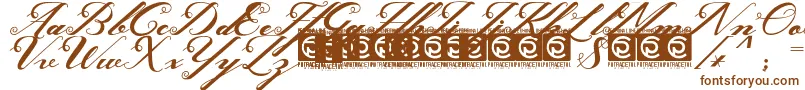 Czcionka Ghaya FreeVersion – brązowe czcionki na białym tle