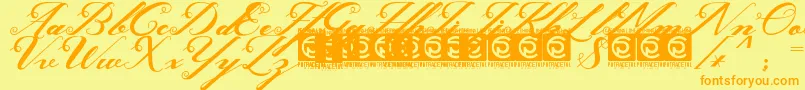 Ghaya FreeVersion Font – Orange Fonts on Yellow Background