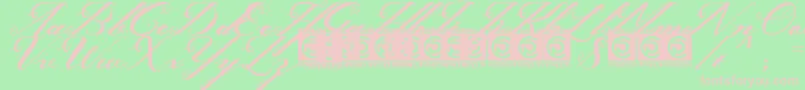 Ghaya FreeVersion Font – Pink Fonts on Green Background