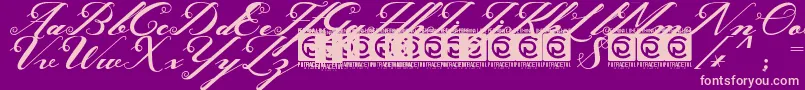 Ghaya FreeVersion Font – Pink Fonts on Purple Background