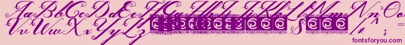 Ghaya FreeVersion-Schriftart – Violette Schriften auf rosa Hintergrund