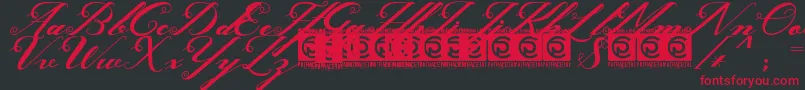 Ghaya FreeVersion Font – Red Fonts on Black Background