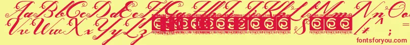 Ghaya FreeVersion Font – Red Fonts on Yellow Background