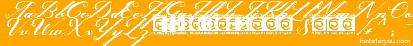 Ghaya FreeVersion-Schriftart – Weiße Schriften auf orangefarbenem Hintergrund