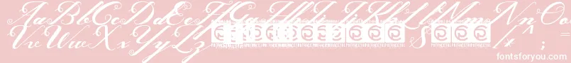 Ghaya FreeVersion Font – White Fonts on Pink Background