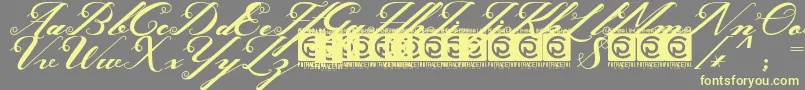 Ghaya FreeVersion Font – Yellow Fonts on Gray Background