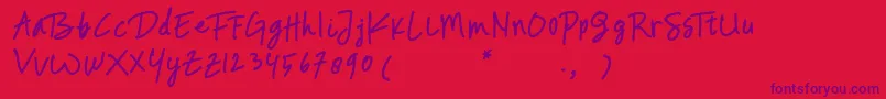 Ghaziyah Font – Purple Fonts on Red Background