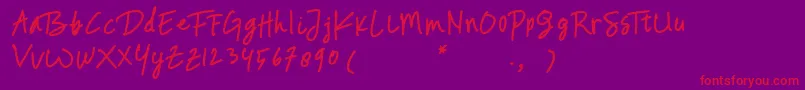 Ghaziyah Font – Red Fonts on Purple Background