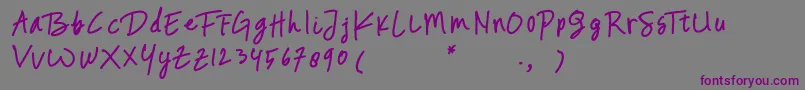 Ghaziyah Font – Purple Fonts on Gray Background
