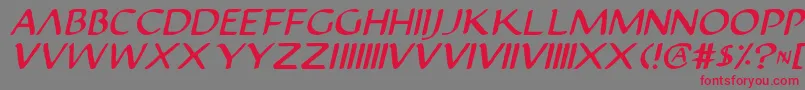 Justv22i Font – Red Fonts on Gray Background