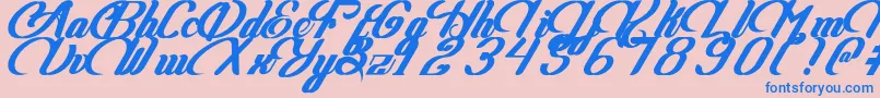 GheaAdastaDEMO Font – Blue Fonts on Pink Background