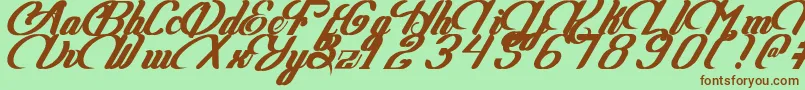 GheaAdastaDEMO Font – Brown Fonts on Green Background