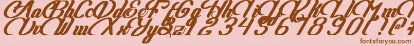 GheaAdastaDEMO Font – Brown Fonts on Pink Background