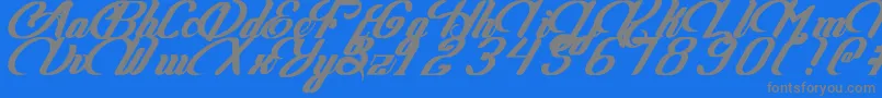 GheaAdastaDEMO-Schriftart – Graue Schriften auf blauem Hintergrund