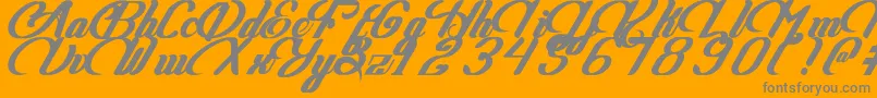 GheaAdastaDEMO Font – Gray Fonts on Orange Background