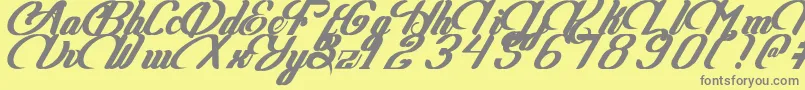 GheaAdastaDEMO Font – Gray Fonts on Yellow Background