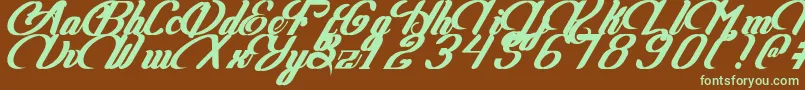 GheaAdastaDEMO Font – Green Fonts on Brown Background