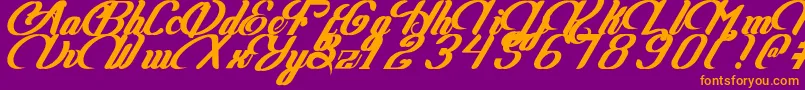 GheaAdastaDEMO Font – Orange Fonts on Purple Background