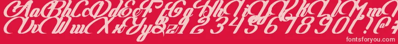 GheaAdastaDEMO Font – Pink Fonts on Red Background