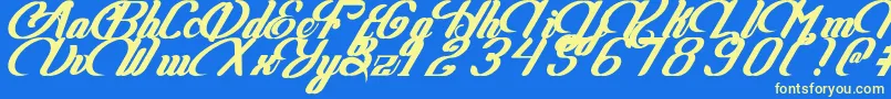 More about GheaAdastaDEMO Font GheaAdastaDEMO Font – Yellow Fonts on Blue Background