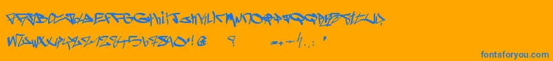 Czcionka Ghetto Blasterz – niebieskie czcionki na pomarańczowym tle