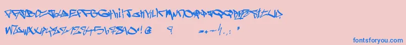 Ghetto Blasterz Font – Blue Fonts on Pink Background