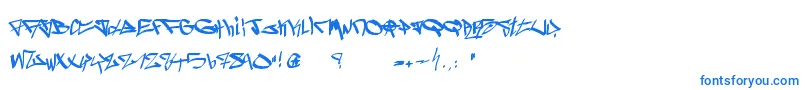 Ghetto Blasterz Font – Blue Fonts on White Background
