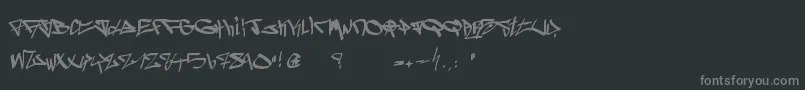Шрифт Ghetto Blasterz – серые шрифты на чёрном фоне