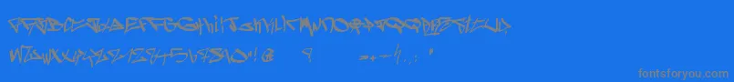 Ghetto Blasterz-Schriftart – Graue Schriften auf blauem Hintergrund