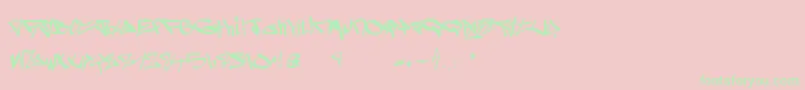 フォントGhetto Blasterz – ピンクの背景に緑の文字
