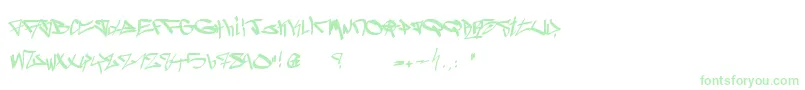 Ghetto Blasterz Font – Green Fonts on White Background
