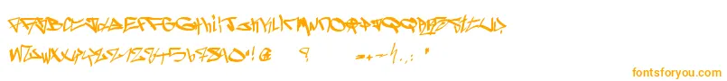 フォントGhetto Blasterz – 白い背景にオレンジのフォント