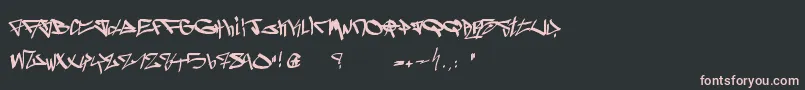 Шрифт Ghetto Blasterz – розовые шрифты на чёрном фоне