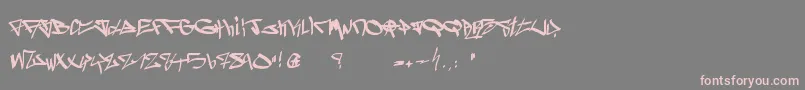Ghetto Blasterz-Schriftart – Rosa Schriften auf grauem Hintergrund