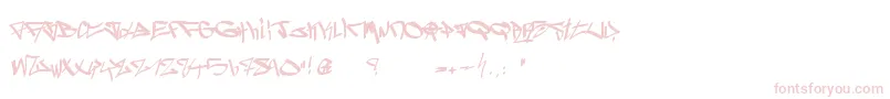 Ghetto Blasterz-Schriftart – Rosa Schriften auf weißem Hintergrund