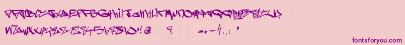 Шрифт Ghetto Blasterz – фиолетовые шрифты на розовом фоне