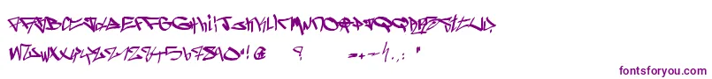 フォントGhetto Blasterz – 白い背景に紫のフォント