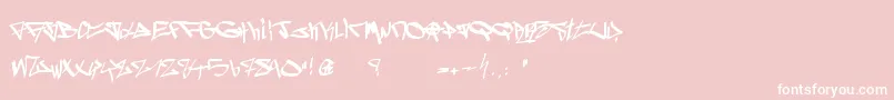 Ghetto Blasterz-Schriftart – Weiße Schriften auf rosa Hintergrund