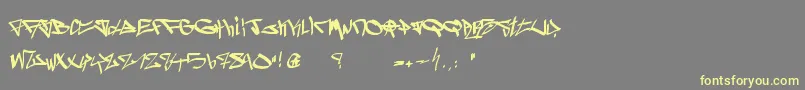 Шрифт Ghetto Blasterz – жёлтые шрифты на сером фоне
