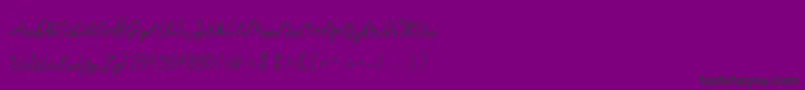 ghicella-Schriftart – Schwarze Schriften auf violettem Hintergrund