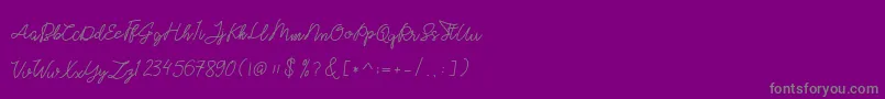 Czcionka ghicella – szare czcionki na fioletowym tle