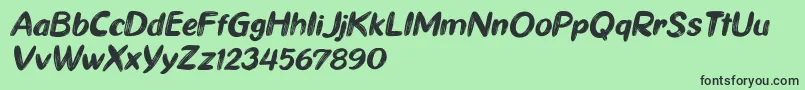 Ghiya Strokes Italic Font – Black Fonts on Green Background